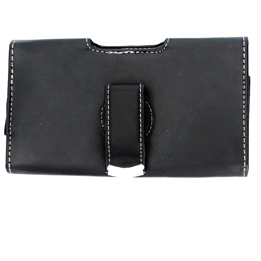 WAU Leather Belt Clip Phone Holster Case XL